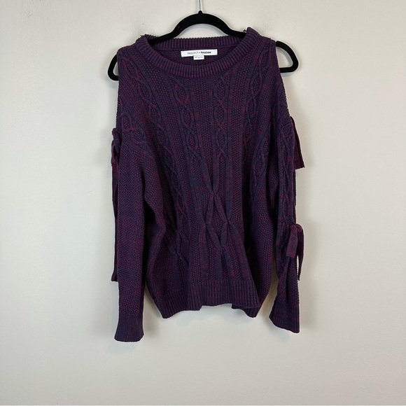 Project Nadaam | Cableknit Open Tie Sleeve Knit Sweater Size Medium - Picture 2 of 6